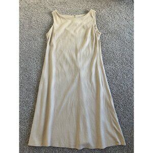 Pendleton Women's Sz 16 Sleeveless Shift Dress Linen Blend Back Zip Closure